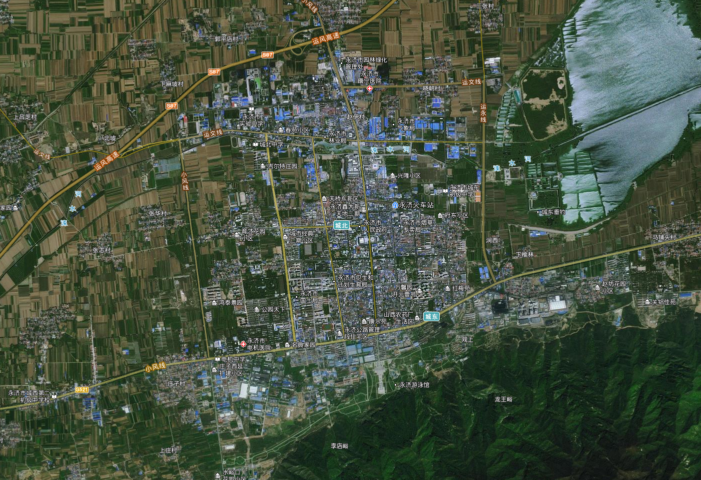 永济市城区影像图